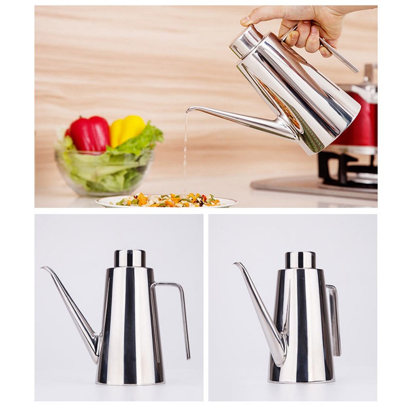 Large 850ML 304 Stainless Steel Olive Oil Vinegar Batcher Bottle