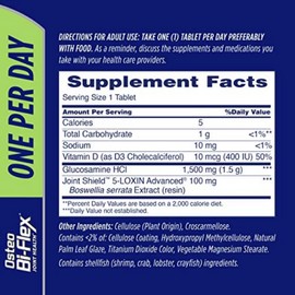 Osteo Bi-Flex One Per Day Glucosamine Joint Health Supplement 130ct EXP 8/2027