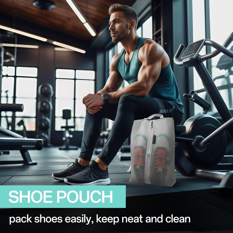 Travel Shoe Bag, gray, Shoe bag travel