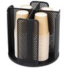 Fanspack Rotatable Cup and Lid Organizer with 4 Compartments, Coffee