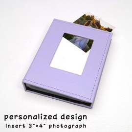 Cherrich Small Photo Album 4x6, Pack of 2 Leather Photo Book, Each Mini 26-Page Album Holds 52 Photos, Art Presentation Folder for Postcards & Picture Storage