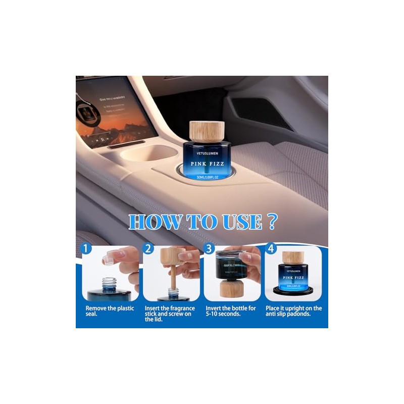 6-Pack Large Capacity Natural Essential Oil Car Air Fresheners