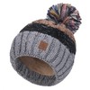Woolly Worm Winter Lolly Style Beanie Hat with Ponpon Women