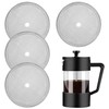French Press Replacement Screens, 4 Pack, Stainless Steel Reusable Mesh