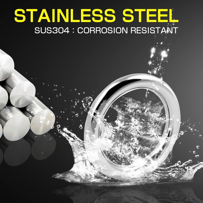 AMYSPORTS High Strength Solid Ring Fishing Lure Connector Fishing Rings