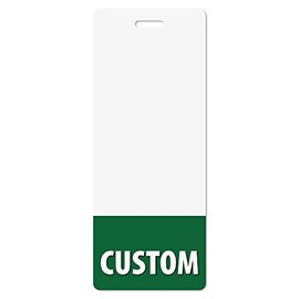 Customizable Dark Green Vertical Oversized Badge Buddy ID Backer Card - Double Sided Print - Durable and Water Resistant Ideal for Nurses, Doctors, and Healthcare Professionals