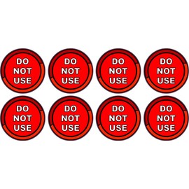 StickerTalk Do Not Use Vinyl Stickers, 1 Sheet of 8 Stickers, 1.5 inches by 1.5 inches Each
