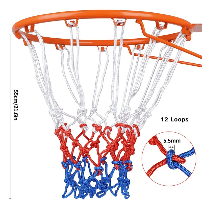 Ling-Luo 2 Pack Basketball Net Replacement,Heavy Duty Basketball Nets Outdoor