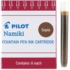 PILOT Namiki IC50 Fountain Pen Ink Cartridges, Sepia, 6-Pack (69006)
