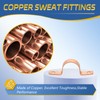10-Pack GUOFIS 3/4Inch C x 3/4Inch C Copper Pipe Straps
