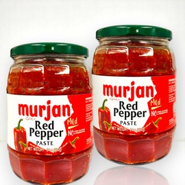 Murjan Mild Pepper Paste 24 oz (2 Pack 48 OZ) – No Sugar Added, No Food Coloring, No Preservatives – Rich, Flavorful Turkish Pepper Paste for Cooking, Spreads, and Many Other Cooking Needs,