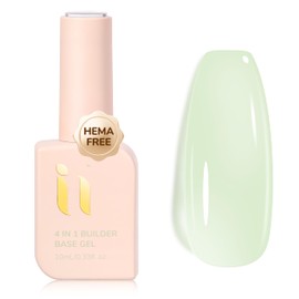 idyllbeauty Builder Gel Strengthener Polish, Soak Off Builder Base Gel HEMA TPO-FREE, For Pregnant Women, Shining Salon Nail at Home Thickening & Repair