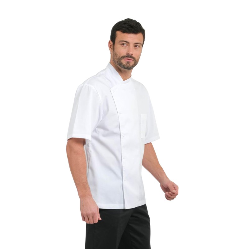 Bragard Men's Short Sleeve Julius Chef Jacket, White, UK Size