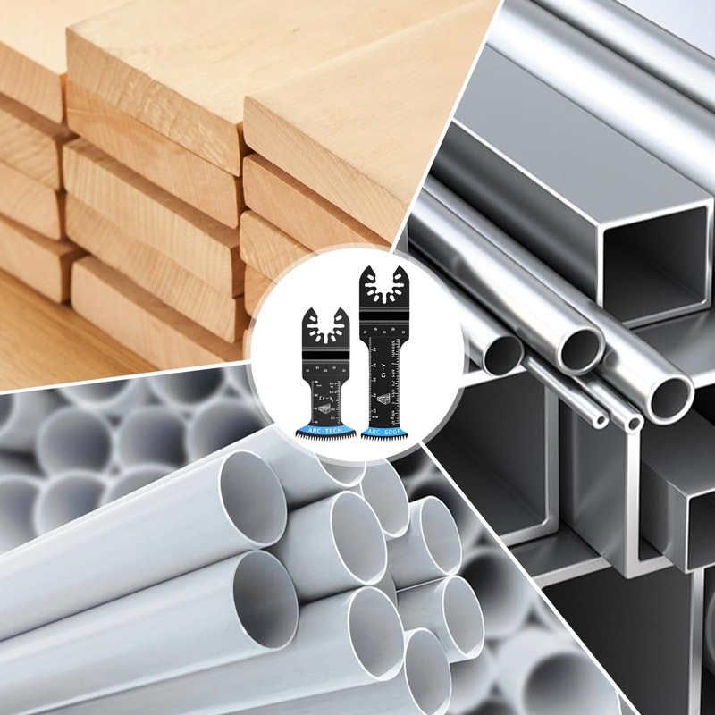 Aicoya Multitool Saw Blades 5-Piece Multitool Accessories Curved Edge Wood