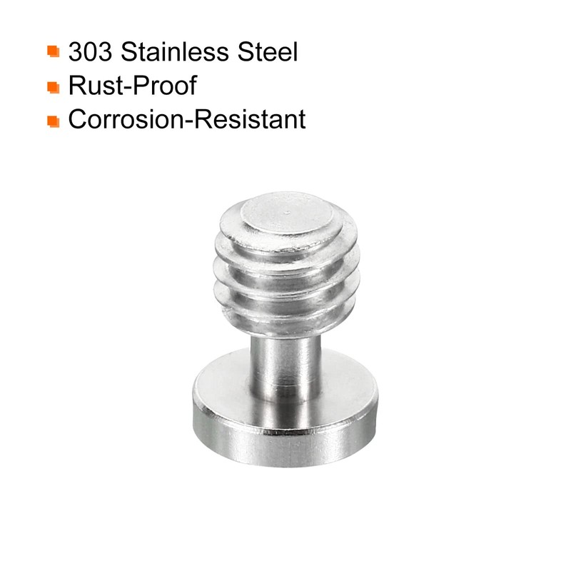 PATIKIL 3/8"-16 Thread 15.5mm Length Camera Quick Release Screw Tripod