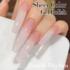 Double Rhythm Translucent Gel Polish Sheer Neutral Natural Light Milky