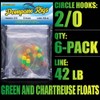 Pompano-Rigs-for-Surf-Fishing-Saltwater-Gear with Double Circle & Wide Gap Hook-6-Pack Surf Fishing