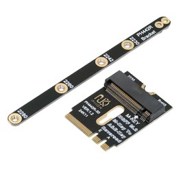 xiwai PCI-E 4.0 NGFF 2230 A+E-Key Male to M-Key Female NVME Extension Adapter with Bracket for SSD 2280 Laptop Mainboard