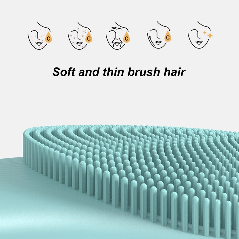2 in 1 Electric Face Cleansing Brush Silicone Sonic Vibration