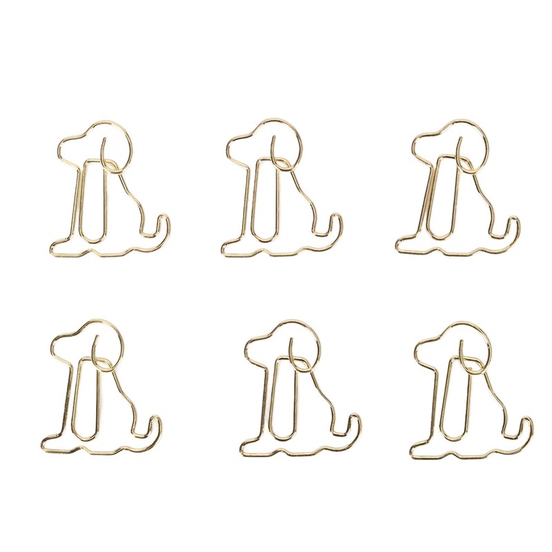 100pcs Dog Shape Paper Clips Improved Slip Resistance Rust Proof