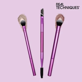 REAL TECHNIQUES Eye Shade + Blend Makeup Brush Trio  - REAL TECHNIQUES Eye Shade + Bl