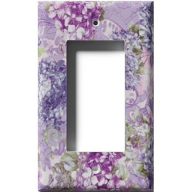 SnazzySwitch Purple Bluebonnet Decorative Rocker Switch Cover - Fits Decora Style Outlets and GFCI Wall Plate Too