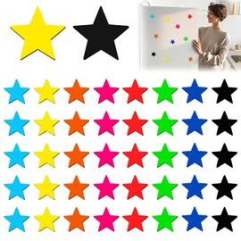 Rebanky Fridge Magnets Stars Magnets Colourful Magnets for Magnetic Board Stars for Fridge Reward Board Children's Whiteboard Weekly Planner
