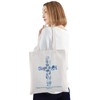 JNIAP Beachy Christian Tote Bag Christian Gift Mightier Than The