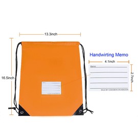 30 Pack Drawstring Bags,Bulk Draw String Backpack, DIY Gym Sports Cinch Bag Sackpack for Women Men, Orange