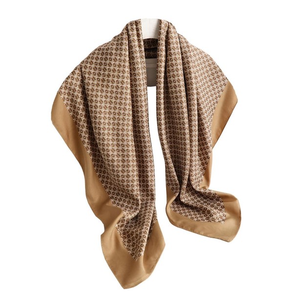 First Choose Fashion and Elegant Silk Feeling Scarf Square Satin