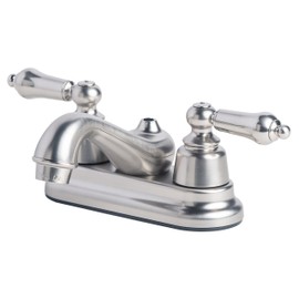 Laguna Brass 2004BN RV Mobile Home Non-Metallic Centerset Lavatory Faucet, Brushed Nickel Finish
