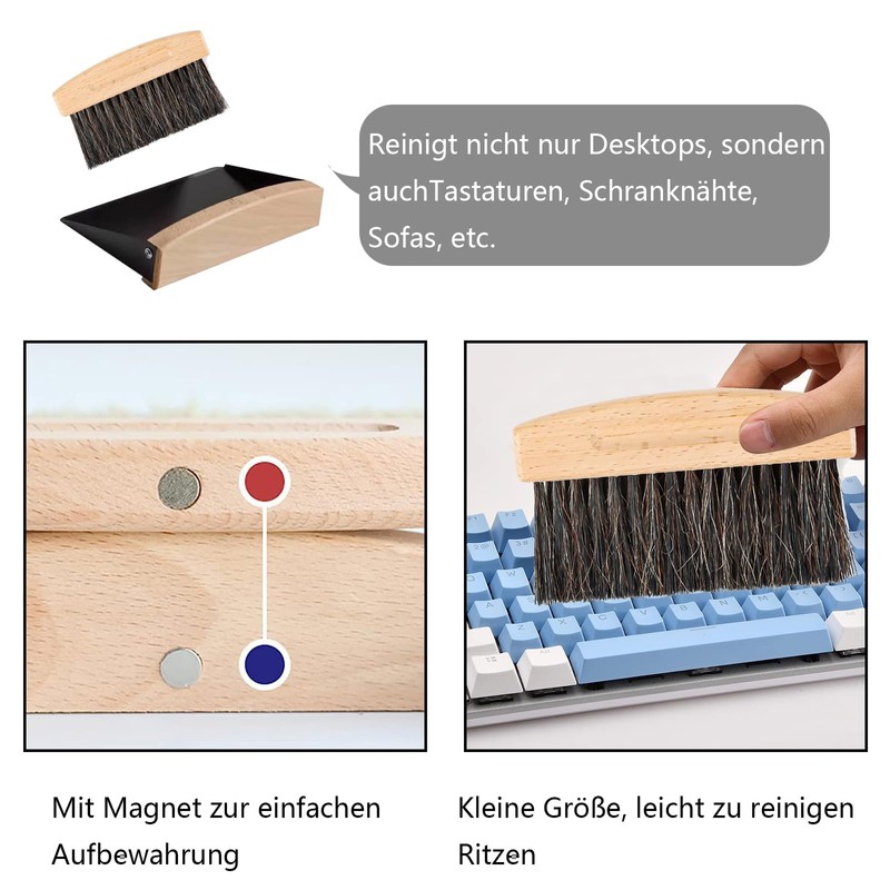 Table Brush, Table Brush, Mini Broom Table Brush, Metal Dustpan,