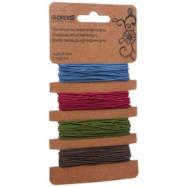 Elastici, 4 x 3 m; Ø 1 mm blu/rosa/verde/grigio