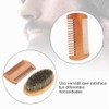 Set de cepillo y peine de barba de cerdas naturales
