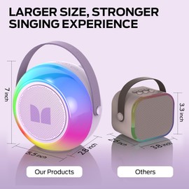 Monster Karaoke Machine for Kids Adults, Portable Bluetooth Speakers with 2 Wireless Microphones and Lights, Christmas Birthday Gifts Toys for Boys Girls 4, 5, 6, 7, 8, 9, 10, 12+ Toddler