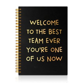 PUVOXHO Welcome to The Best Team Ever 160 Blank Pages Spiral Notebook, New Employee Welcome Gifts, Dream Team Gifts for Colleagues, Teamwork Gifts for Staff, New Job Gifts for Employee C