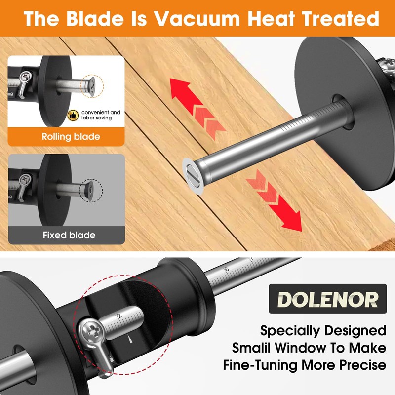 Wheel Marking Gauge Knife Woodworking, Scribe Tool Woodworking, Adjustable 0-12cm,