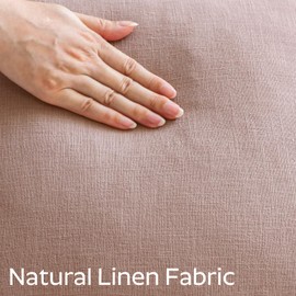 OTOSTAR Set of 2 Linen Fringe Decorative Throw Pillow Covers 16x16 Inch Soft Accent Cushion Covers with Tassels Boho Farmhouse Home Decor Pillowcases for Sofa Couch Patio Bed Living Room, Pink