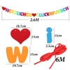 VINFUTUR Congratulations Garland Congratulations Banner Colourful Felt Hanging Decoration for