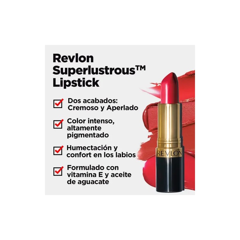 Lápiz Labial Revlon Super Lustrous Lipstick Rosewine