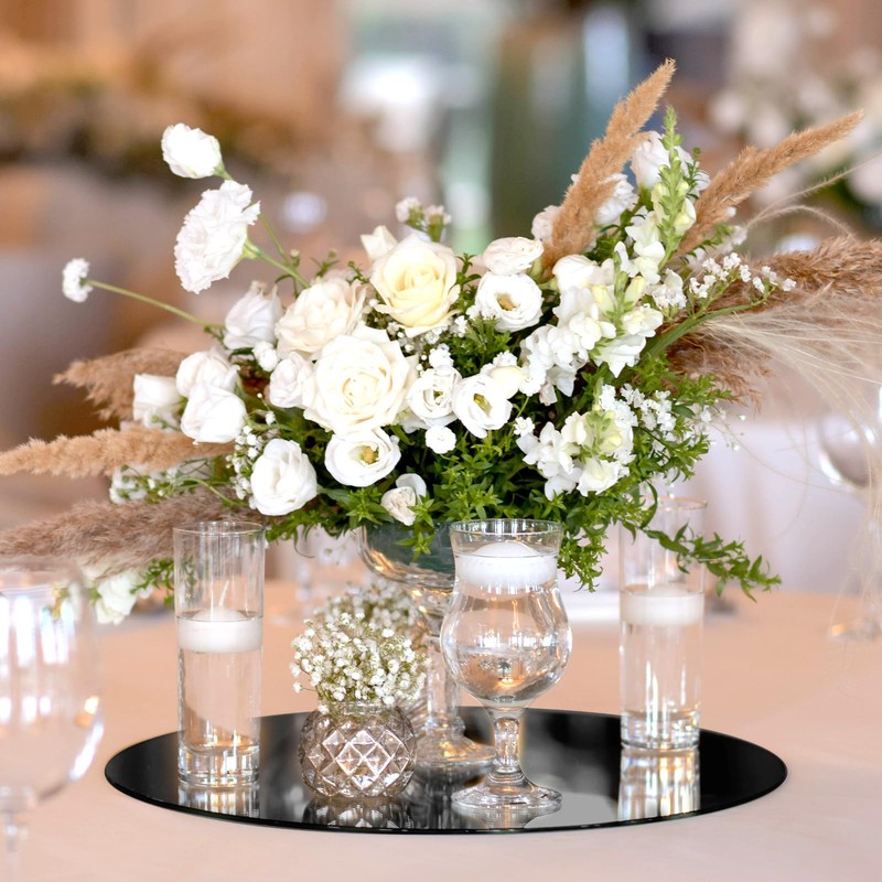 Thyle 10 Inch Acrylic Round Mirrors for Tables Centerpieces Circle