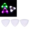 3 Pcs LED Guitar Pick White Green Purple Light Up