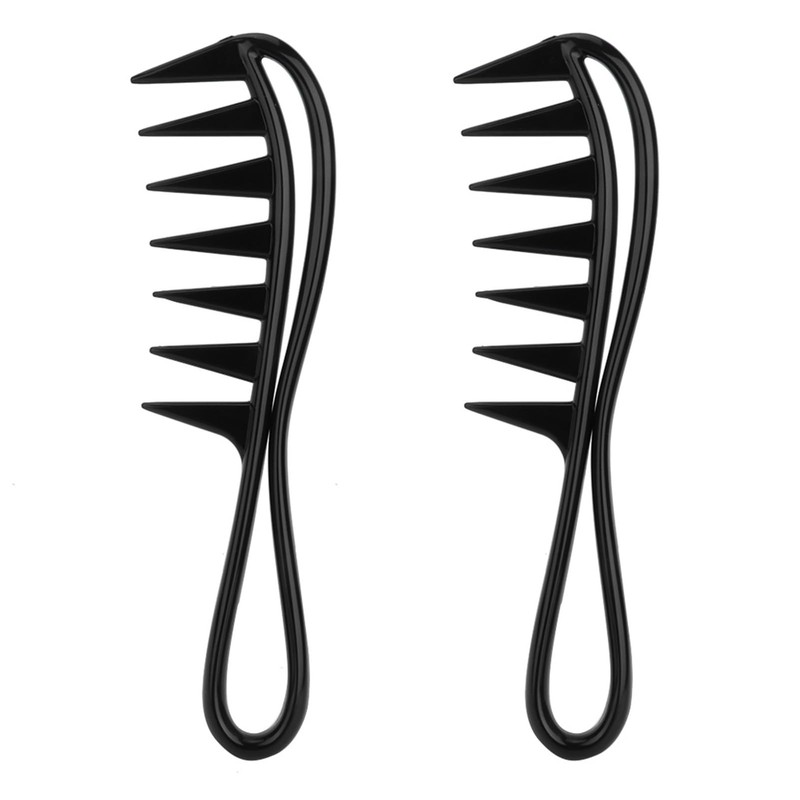 ZJchao 2pcs Peine para el cabello, Salon Dientes anchos Peine