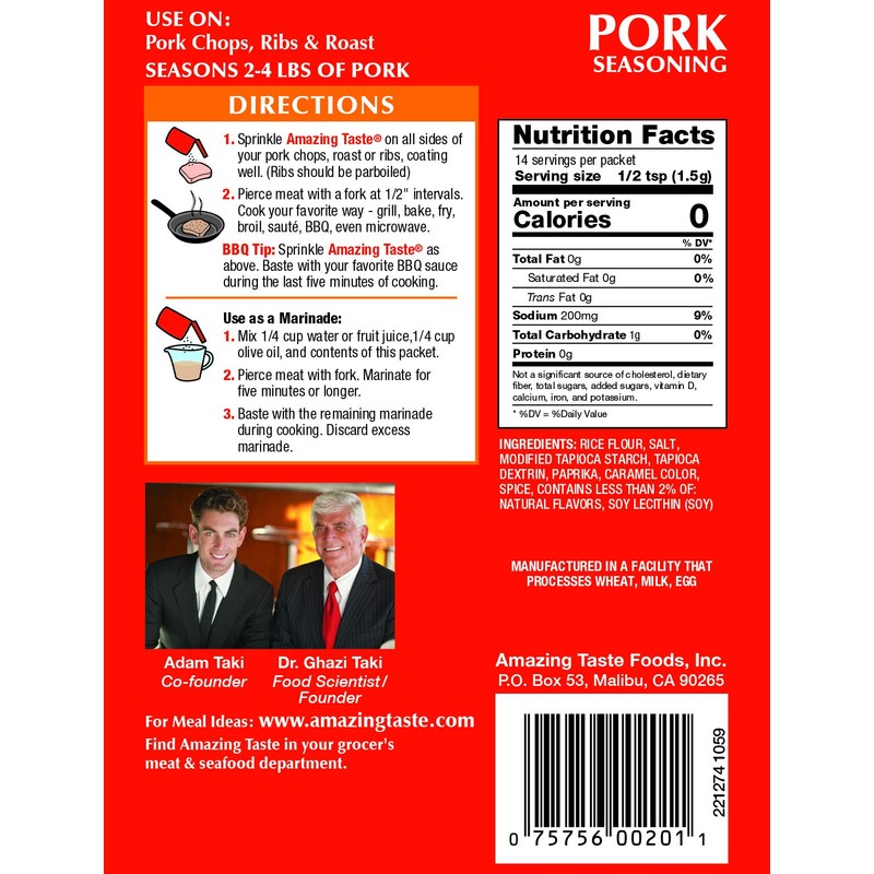 Amazing Taste Pork Seasoning Bundle (10 Packets- .75 oz ea.)