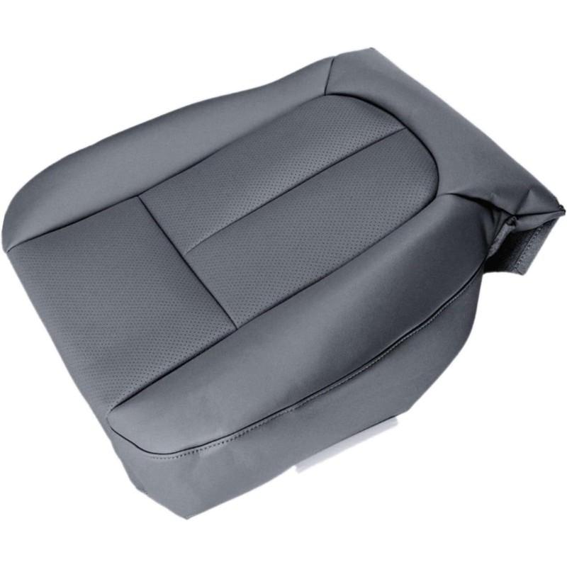 Gray Front Driver Side Bottom & Foam Cushion Replacement Leather