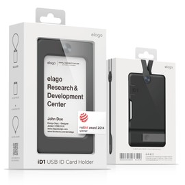 elago iD1 USB ID Card Holder (reddot Design Award Winner 2014) - Dark Grey (USB Flash Drive Not Included)
