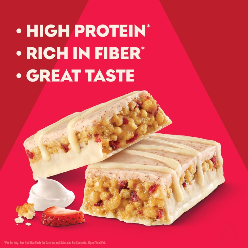 Atkins Strawberry Shortcake Flavor High Protein Bar, 15g Protein, 1g