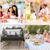 AMFUN 2Pcs White Rectangular Plastic Table Cover (137cm x 274cm),Wipeable