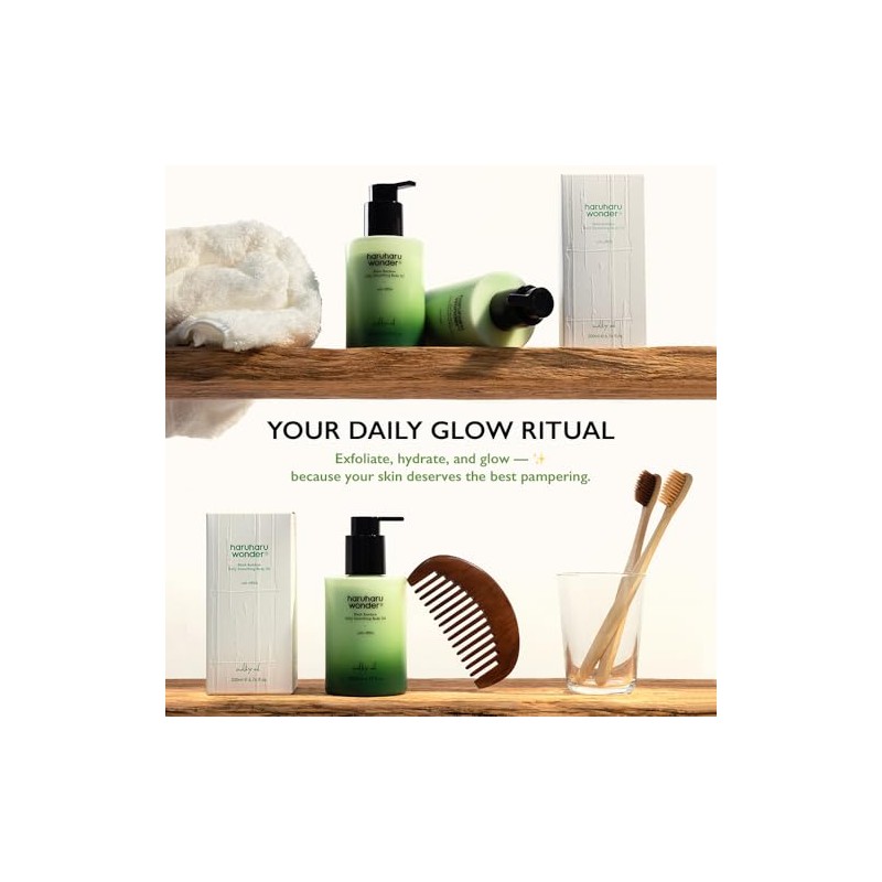HARUHARU wonder Black Bamboo Daily Smoothing Body Oil, Fast Absorption,