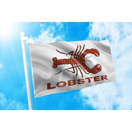 DMSE Lobster Advertising Store Message Commercial Business Flag 3X5 Ft Foot 100% Polyester 100D Flag UV Resistant (Lobster)